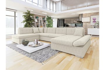 Zumar 4-sits Hörnbäddsoffa NO_BRAND beige - Møbler - Sofaer - Sovesofaer - Hjørnesovesofa