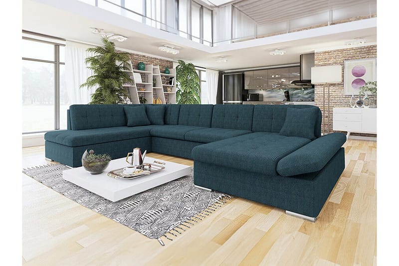 Zumar 4-sits Hörnbäddsoffa NO_BRAND Dark blue - Møbler - Sofaer - Sovesofaer - Sovesofa divan