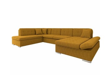 Zumar 4-sits Hörnbäddsoffa NO_BRAND Dark yellow - Møbler - Sofaer - Sovesofaer - Hjørnesovesofa