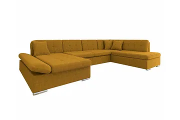 Zumar 4-sits Hörnbäddsoffa NO_BRAND Dark yellow - Møbler - Sofaer - Sovesofaer - Hjørnesovesofa