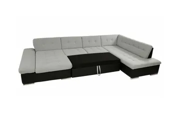 Zumar 4-sits Hörnbäddsoffa NO_BRAND Ljusgrå - Møbler - Sofaer - Sovesofaer - Sovesofa divan