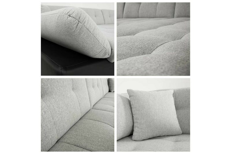 Zumar 4-sits Hörnbäddsoffa NO_BRAND Ljusgrå - Møbler - Sofaer - Sovesofaer - Sovesofa divan