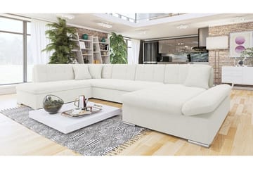 Zumar 5-sits Hörnbäddsoffa NO_BRAND White - Møbler - Sofaer - Sovesofaer - Sovesofa divan