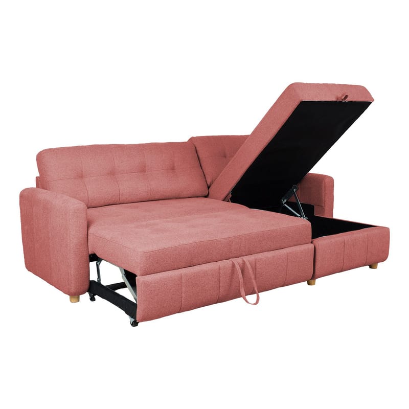 Hjørnesovesofa Porsen - Rosa - Møbler - Sofaer - Sovesofaer - Hjørnesovesofa