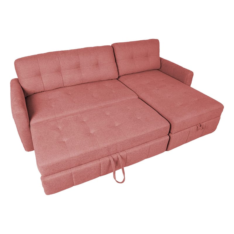 Hjørnesovesofa Porsen - Rosa - Møbler - Sofaer - Sovesofaer - Hjørnesovesofa