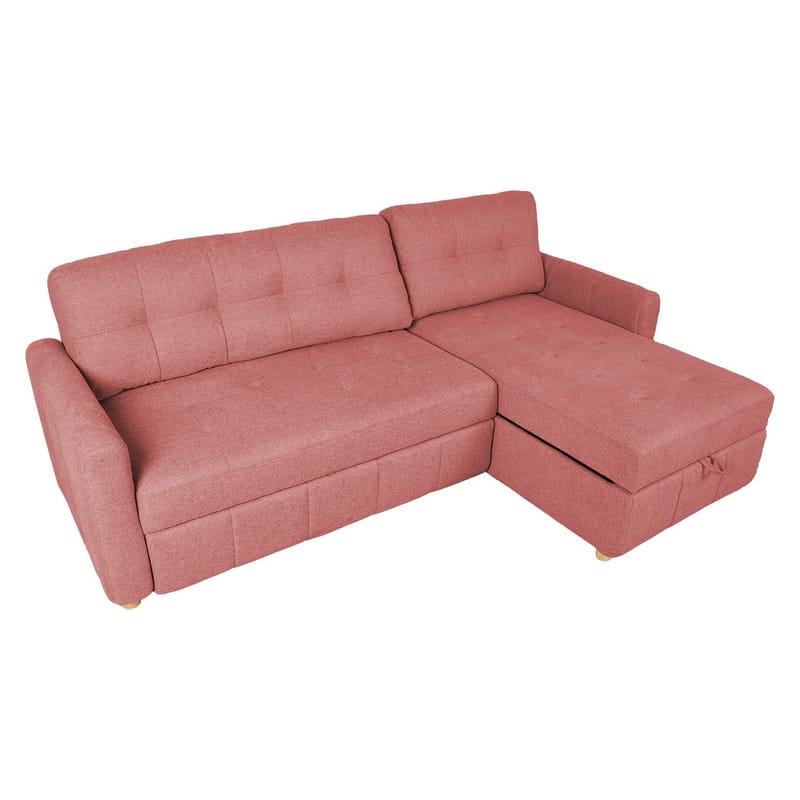 Hjørnesovesofa Porsen - Rosa - Møbler - Sofaer - Sovesofaer - Hjørnesovesofa