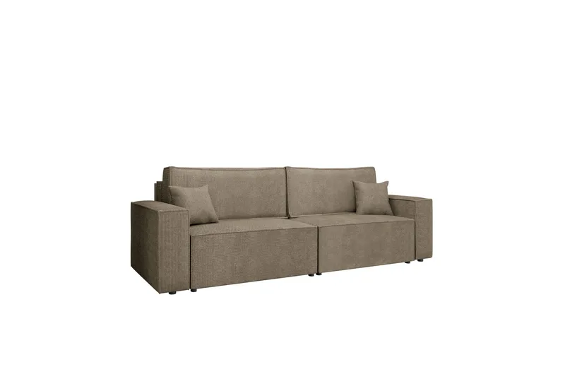 Hobson Sovesofa 3-seter i Plysj, Brun