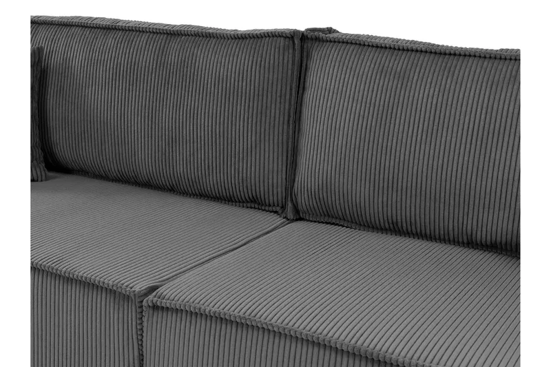 Hobson Sovesofa 3-seter i Plysj - Grå - Møbler - Sofaer - Sovesofaer - 3 seters sovesofa