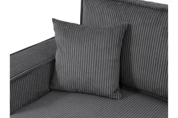 Hobson Sovesofa med Dobbel Sjeselong 4-seter i Plysj - Beige - Møbler - Sofaer - Sovesofaer - U sovesofa