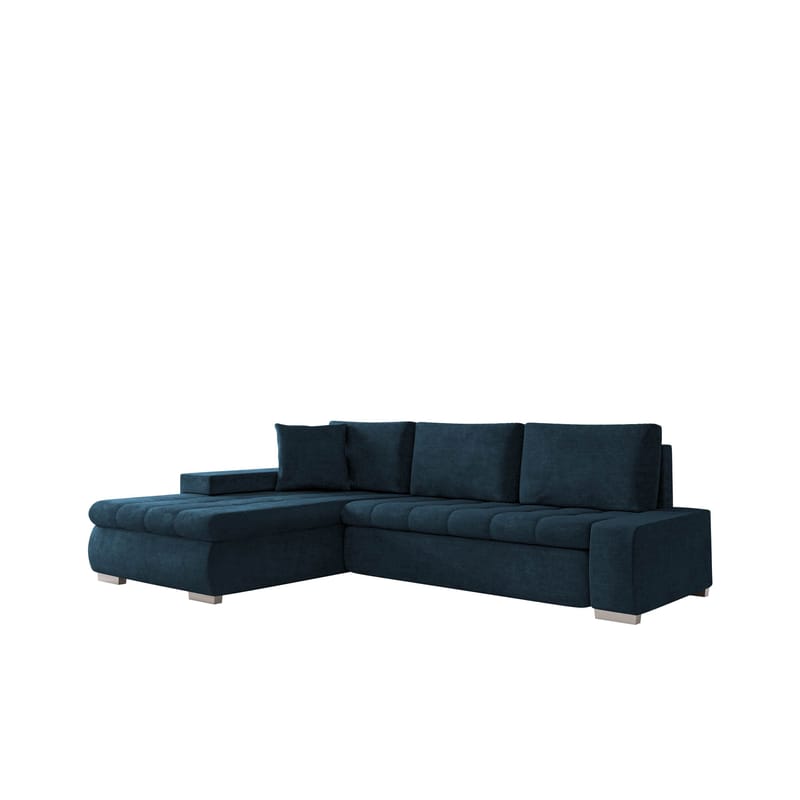 Irja 4-seters sovesofa med sjeselong, venstrevendt - Mørkeblå - Møbler - Sofaer - Sovesofaer - Hjørnesovesofa