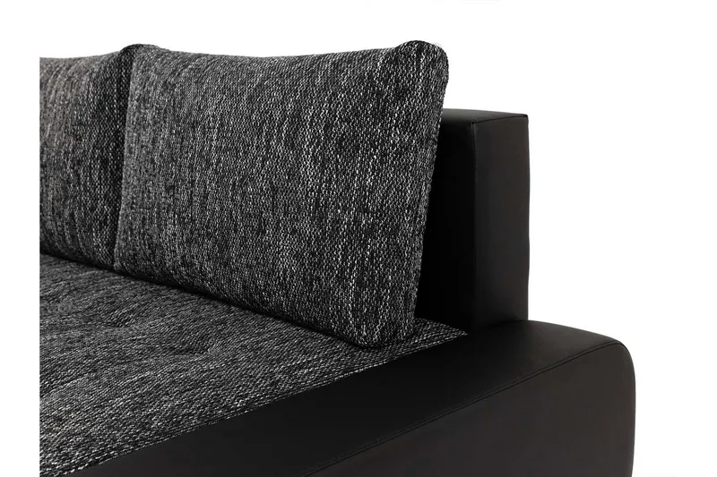 Irja Sovesofa med Sjeselong 3-seter i Kunstlær - Hvit / Grå - Møbler - Sofaer - Sovesofaer - Sovesofa divan