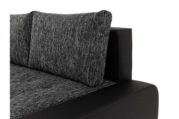 Irja Sovesofa med Sjeselong 3-seter i Kunstlær - Hvit / Grå - Møbler - Sofaer - Sovesofaer - Sovesofa divan