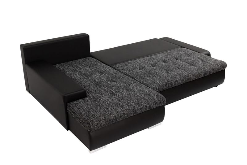 Irja Sovesofa med Sjeselong 3-seter i Kunstlær - Hvit / Grå - Møbler - Sofaer - Sovesofaer - Sovesofa divan