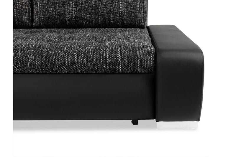 Irja Sovesofa med Sjeselong 3-seter i Kunstlær - Hvit / Grå - Møbler - Sofaer - Sovesofaer - Sovesofa divan