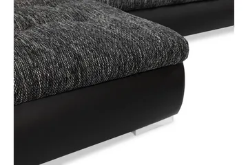 Irja Sovesofa med Sjeselong 3-seter i Kunstlær - Hvit / Grå - Møbler - Sofaer - Sovesofaer - Sovesofa divan