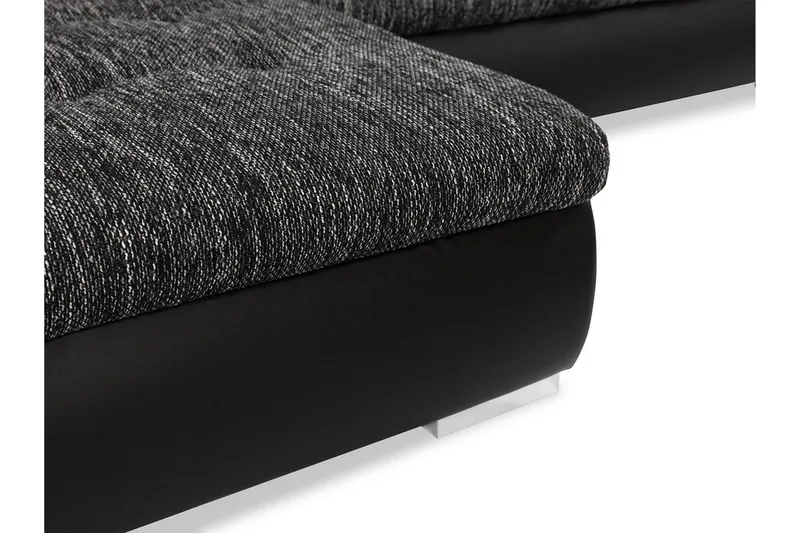 Irja Sovesofa med Sjeselong 3-seter i Kunstlær - Hvit / Grå - Møbler - Sofaer - Sovesofaer - Sovesofa divan