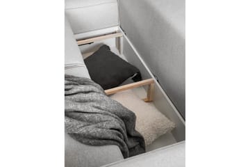 Kamli Sovesofa m. Divan med Oppbevaring - Lysegrå - Møbler - Sofaer - Sovesofaer - Langsgående sovesofa