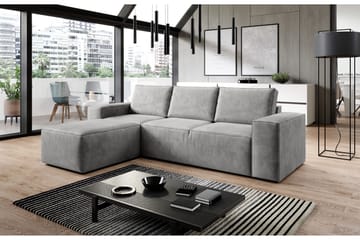 Kamli Sovesofa m. Divan med Oppbevaring - Lysegrå - Møbler - Sofaer - Sovesofaer - Langsgående sovesofa
