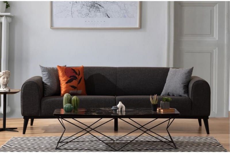 Kapri 4-seters Sovesofa - Antrasitt - Møbler - Sofaer - Sovesofaer - 4 seters sovesofa