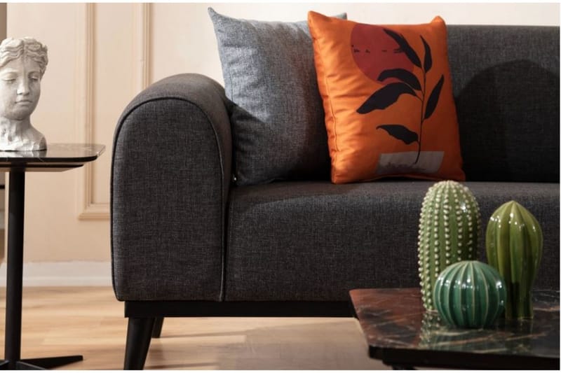 Kapri 4-seters Sovesofa - Antrasitt - Møbler - Sofaer - Sovesofaer - 4 seters sovesofa