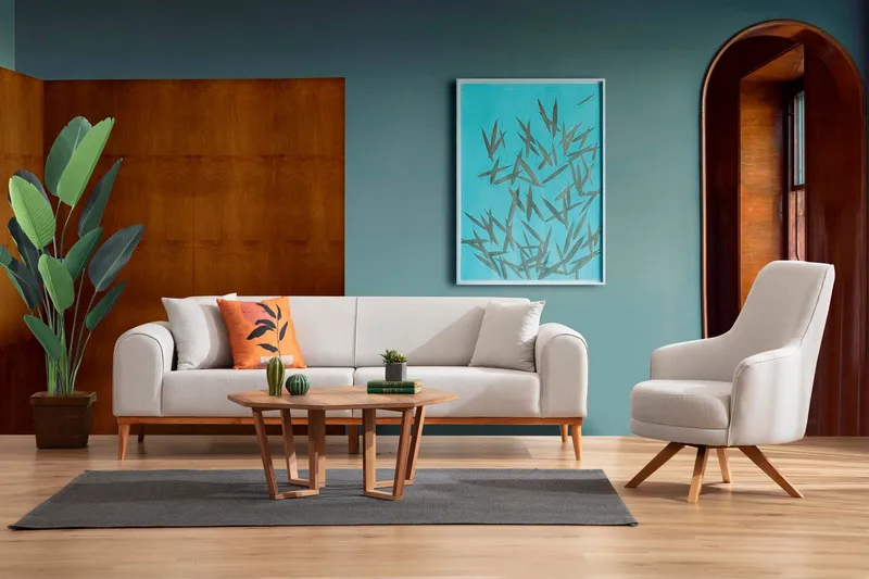 Kapri 4-seters Sovesofa - Krem - Møbler - Sofaer - Sovesofaer - 4 seters sovesofa