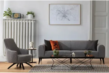 Kapri 4-seters Sovesofa - Lysegrå - Møbler - Sofaer - Sovesofaer - 4 seters sovesofa