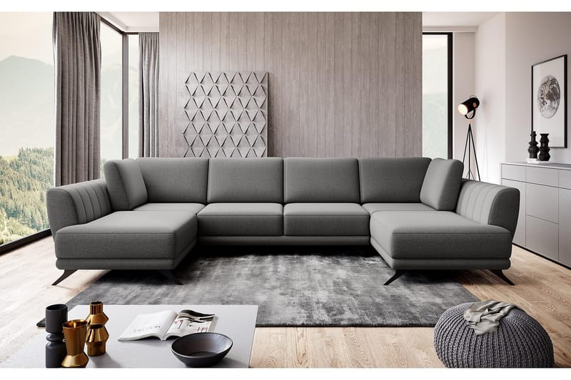 Katun Sovesofa Dobbeltsjeselong - Grå - Møbler - Sofaer - Sovesofaer - Langsgående sovesofa