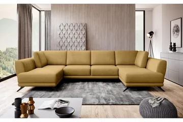 Katun Sovesofa Dobbeltsjeselong - Gul - Møbler - Sofaer - Sovesofaer - Langsgående sovesofa