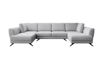 Katun Sovesofa Dobbeltsjeselong - Hvit/Lysegrå - Møbler - Sofaer - Sovesofaer - Langsgående sovesofa