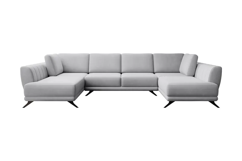 Katun Sovesofa Dobbeltsjeselong - Hvit/Lysegrå - Møbler - Sofaer - Sovesofaer - Langsgående sovesofa