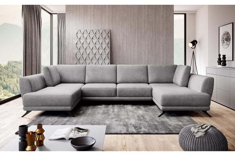 Katun Sovesofa Dobbeltsjeselong - Lysegrå - Møbler - Sofaer - Sovesofaer - Langsgående sovesofa