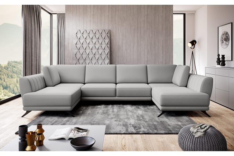 Katun Sovesofa Dobbeltsjeselong - Lysegrå - Møbler - Sofaer - Sovesofaer - Langsgående sovesofa