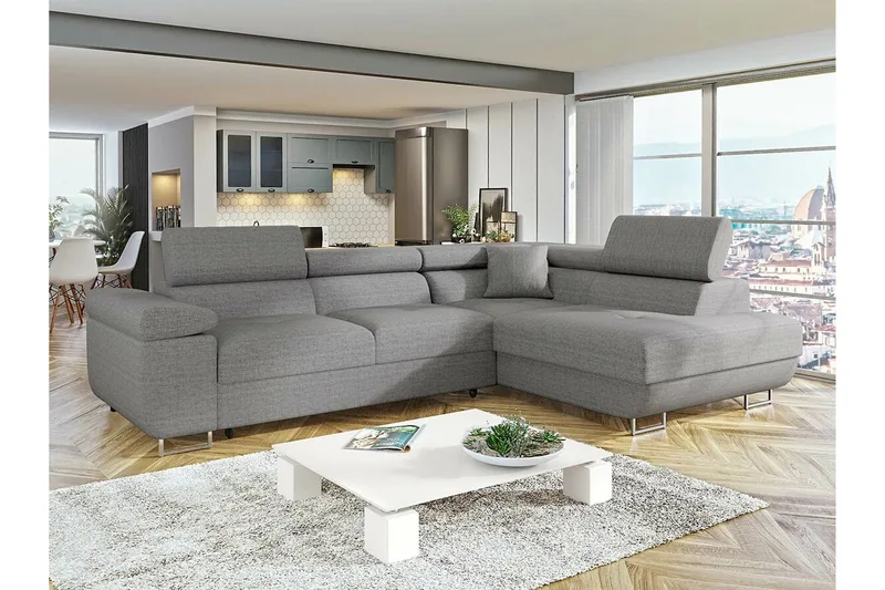 Kintore 3-seters Hjørnesovesofa - Møbler - Sofaer - Sovesofaer - Langsgående sovesofa