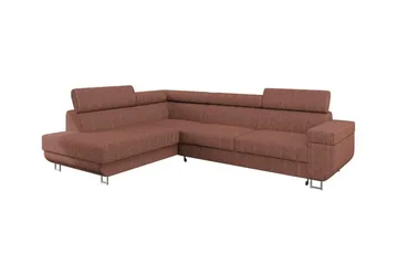 Kintore 3-sits Hörnbäddsoffa NO_BRAND Light brown - Møbler - Sofaer - Sovesofaer - Langsgående sovesofa