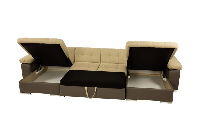 Kinzer Dobbel Sovesofa 4-Seters - Grønn - Møbler - Sofaer - Sovesofaer - U sovesofa