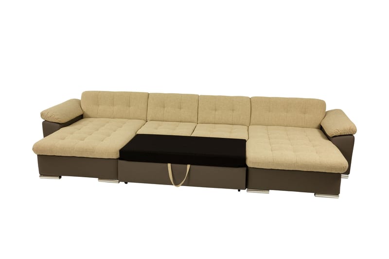 Kinzer Dobbel Sovesofa 4-Seters - Grønn - Møbler - Sofaer - Sovesofaer - U sovesofa