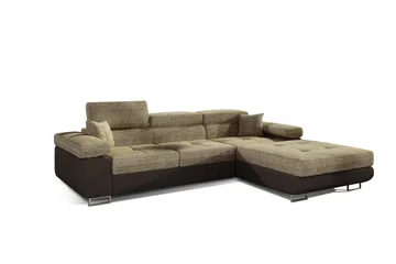 Klinka Sovesofa med Divan Høyre - Beige/Brun - Møbler - Sofaer - Sovesofaer - Sovesofa divan