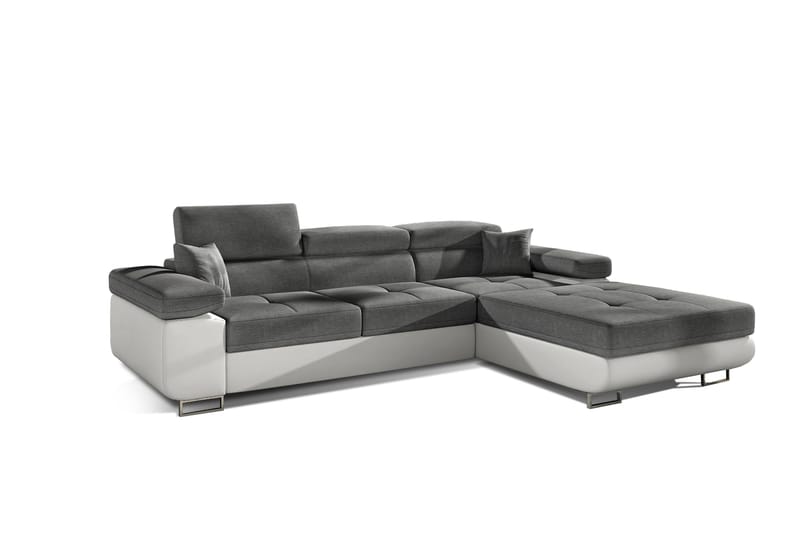 Klinka Sovesofa med Divan Høyre - Grå/Hvit - Møbler - Sofaer - Sovesofaer - Sovesofa divan