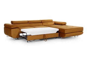 Klinka Sovesofa med Divan Høyre - Gul - Møbler - Sofaer - Sovesofaer - Sovesofa divan