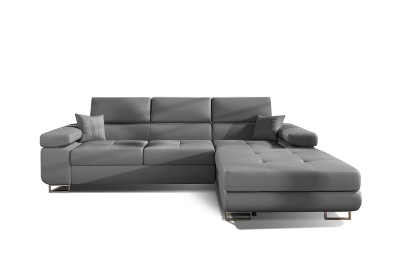 Klinka Sovesofa med Divan Høyre - Lær/Grå - Møbler - Sofaer - Sovesofaer - Sovesofa divan
