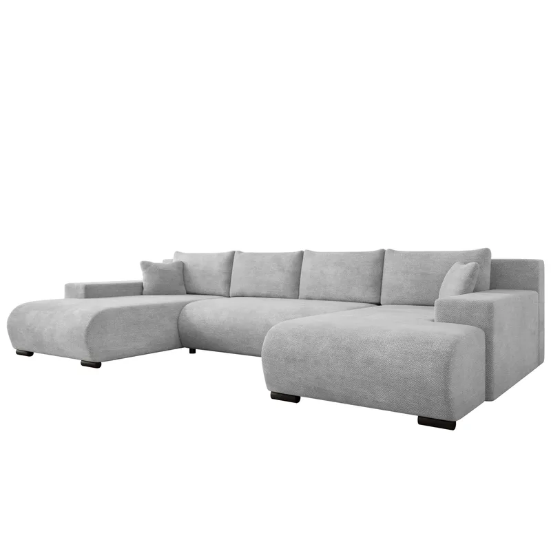 Krysen 4-seters sovesofa med dobbeltdivan, grå