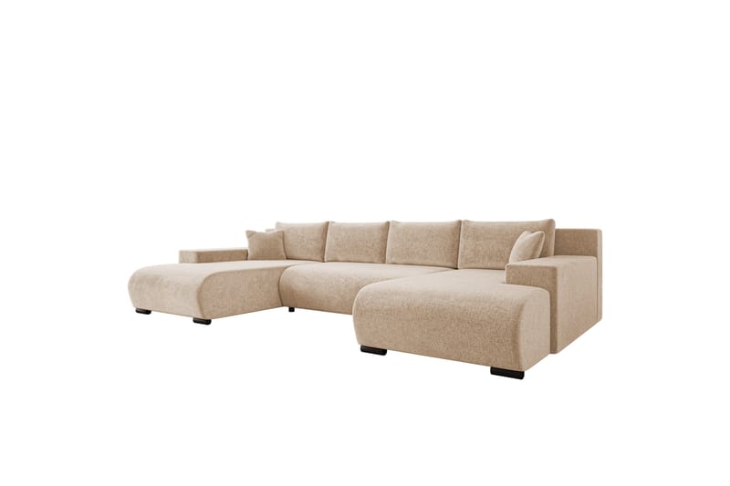 Krysen Sovesofa Dubbeldivan 4-sits - Beige - Møbler - Sofaer - Sovesofaer - U sovesofa