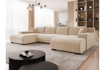 Krysen Sovesofa Dubbeldivan 4-sits - Beige - Møbler - Sofaer - Sovesofaer - U sovesofa