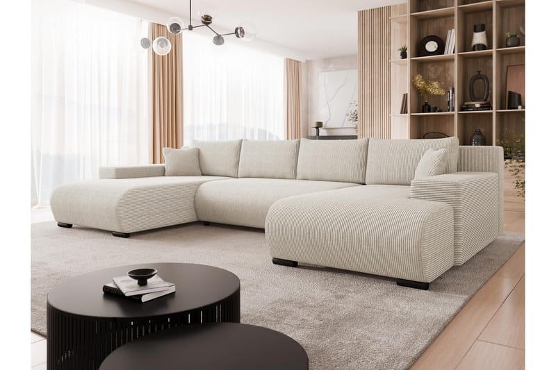 Krysen Sovesofa Dubbeldivan 4-sits - Beige - Møbler - Sofaer - Sovesofaer - Sovesofa divan