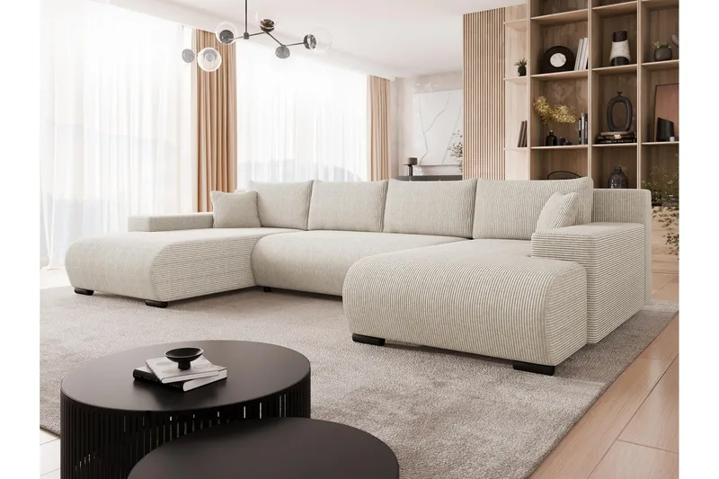 Krysen Sovesofa Dubbeldivan 4-sits - Beige - Møbler - Sofaer - Sovesofaer - Sovesofa divan