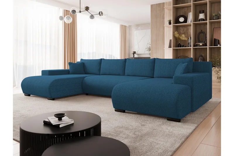 Krysen Sovesofa Dubbeldivan 4-sits - Blå - Møbler - Sofaer - Sovesofaer - Sovesofa divan