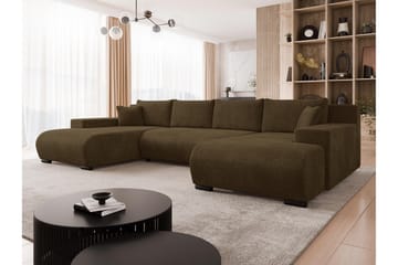 Krysen Sovesofa Dubbeldivan 4-sits - Brun - Møbler - Sofaer - Sovesofaer - U sovesofa