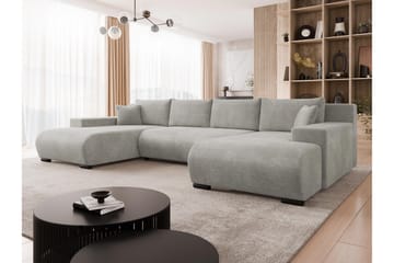 Krysen Sovesofa Dubbeldivan 4-sits - Grå - Møbler - Sofaer - Sovesofaer - U sovesofa