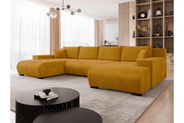 Krysen Sovesofa Dubbeldivan 4-sits - Gul - Møbler - Sofaer - Sovesofaer - U sovesofa