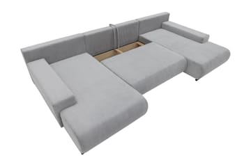 Krysen Sovesofa Dubbeldivan 4-sits - Hvit - Møbler - Sofaer - Sovesofaer - U sovesofa